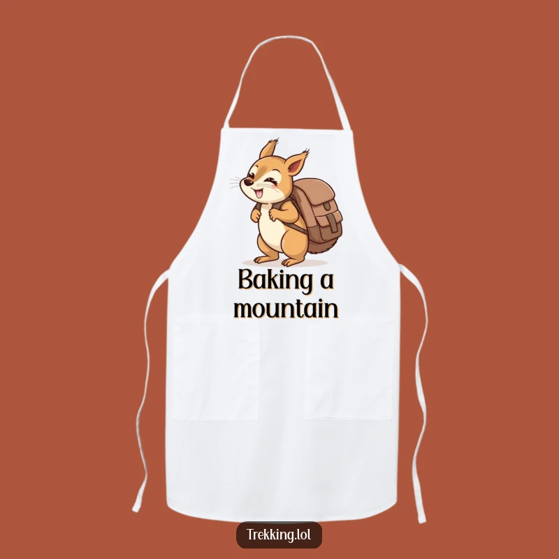 Funny Giggling Squirrel Backpack Apron: Chef's Oversized Humor Gift