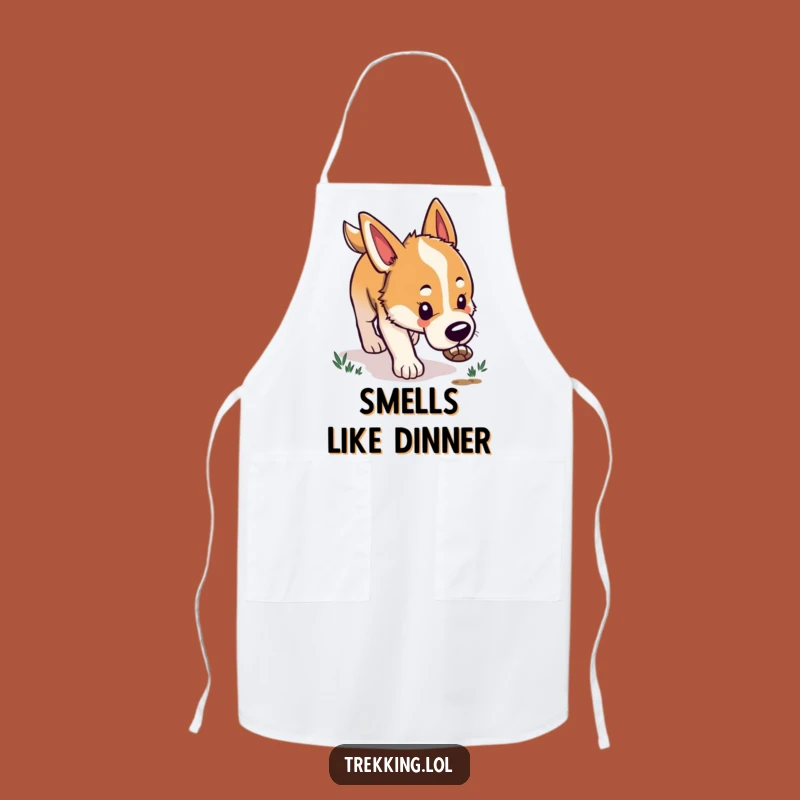 Funny Dog Tracking Apron: Cook with Canine Charm on this Hilarious Adventure