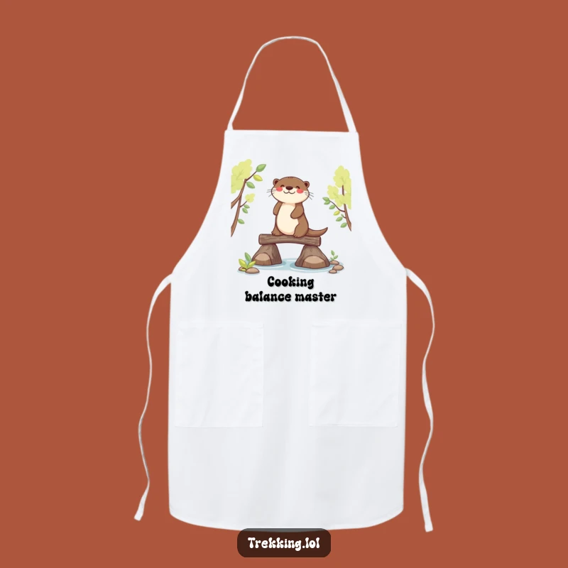 Funny Joyful Otter Balancing Apron - Cook & Focus With Grace