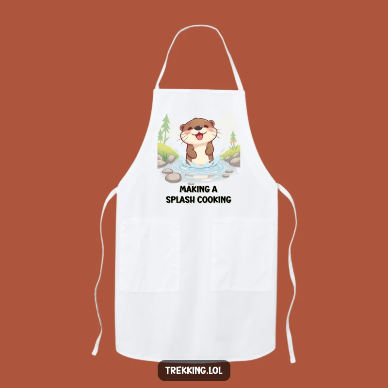 Funny Otter Splash Apron: Cook or Play with This Happy Friend - A Fun Funny Gift!