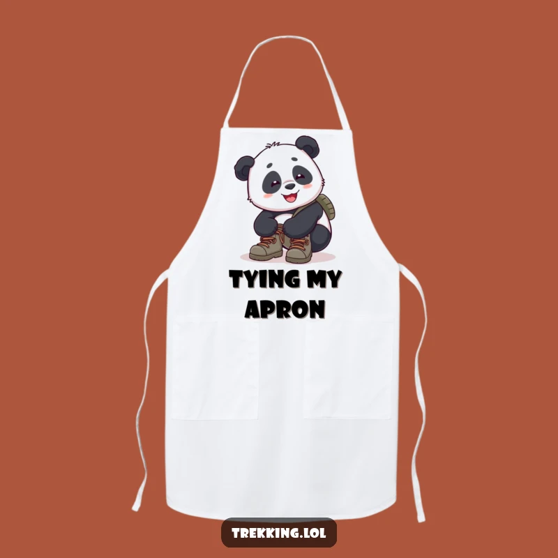 Funny Panda Hiking Apron: Cook with Outdoor Spirit Gift