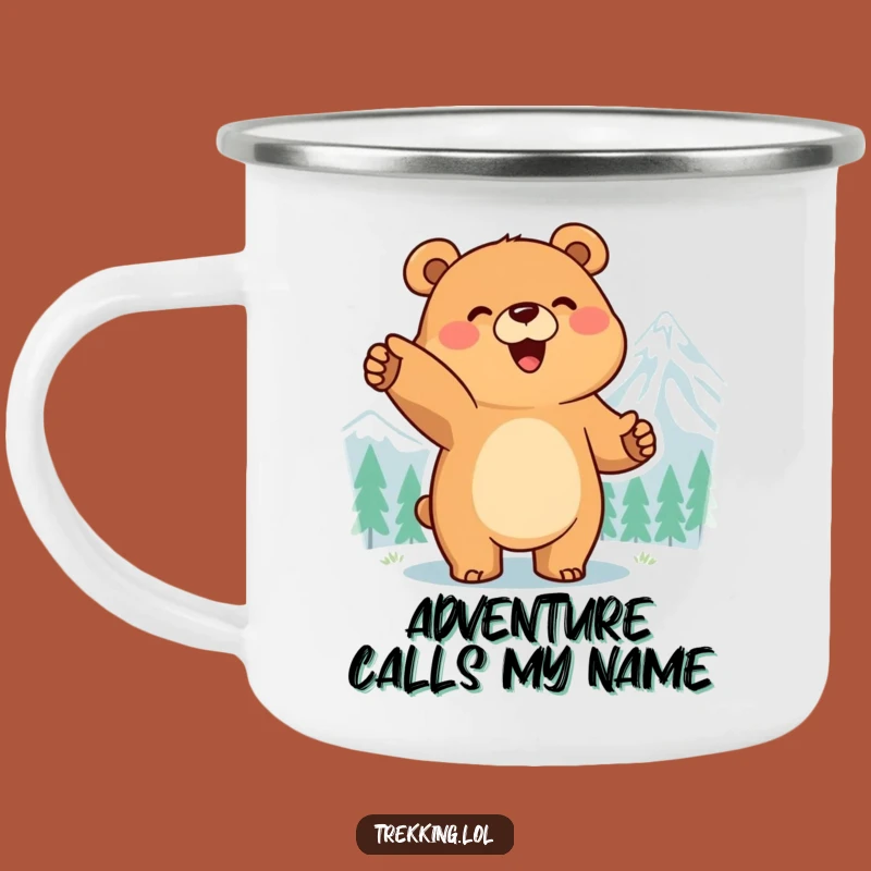 Funny Bear Summit Mug: Smiling Explorer's Camp Peak, Hilarious Outdoor Gift