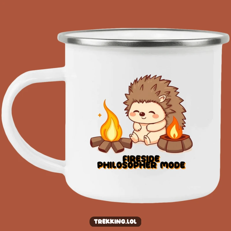 Funny Hedgehog Campfire Camping Mug - Outdoor Adventure Buddy Gift