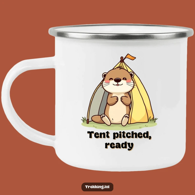 Funny Otter Camping Mug: Enthusiastic Tent Pitcher for Campfire Brews Funny Gift