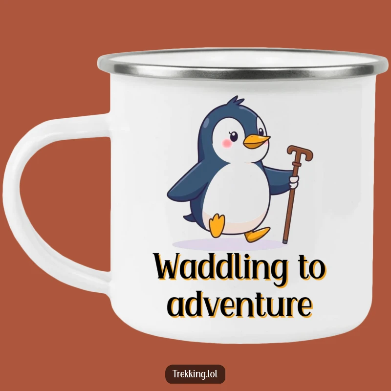 Funny Penguin Explorer Camping Mug - Adventure Ready Drinkware