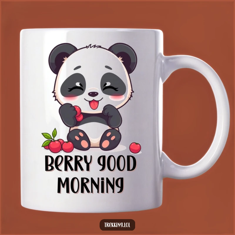 Funny Panda Berry Mug: Hilarious Snack Time Funny Gift for Panda Lovers