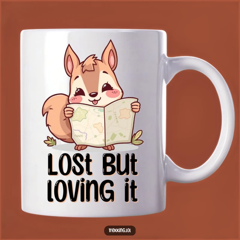 Funny Squirrel Map Mug: A Curious Explorer's Delight Funny Gift