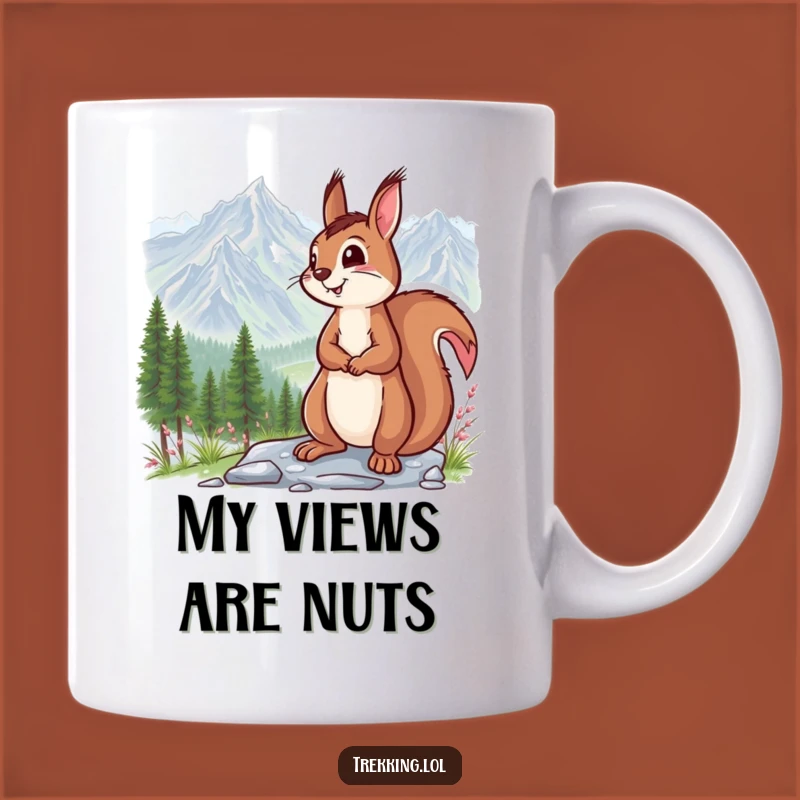 Funny Squirrel Mountain Vista Mug: A Hilarious Outdoor Enthusiast's Perfect Gift