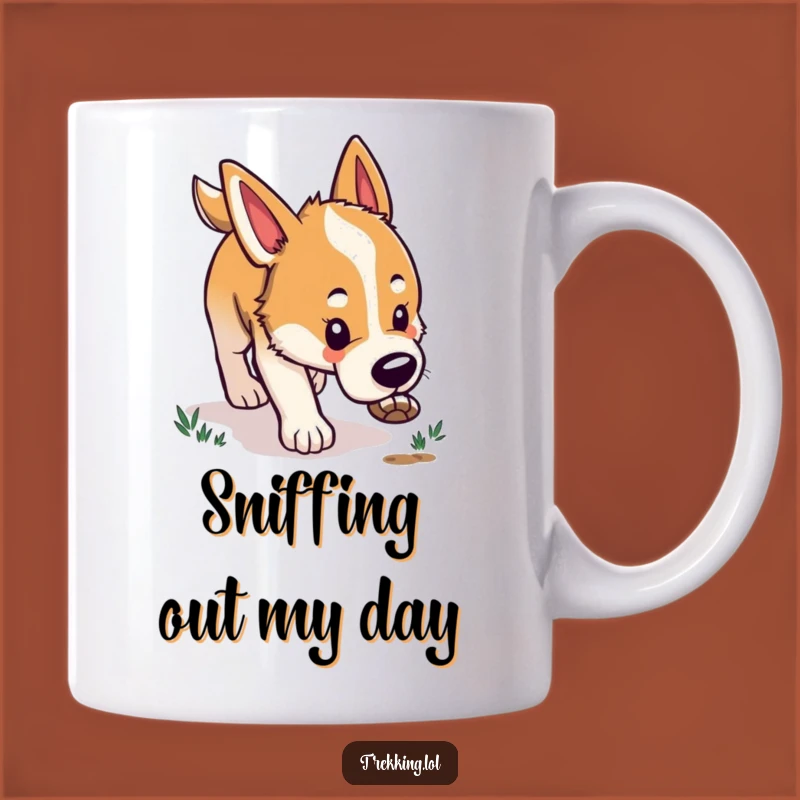 Funny Dog Tracking Mug: A Hilarious Canine Adventure Gift for Scent-Loving Pups