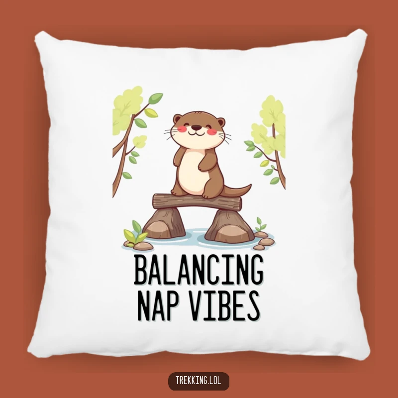 Funny Joyful Otter Balancing Pillow - Comfy Focus Buddy Gift
