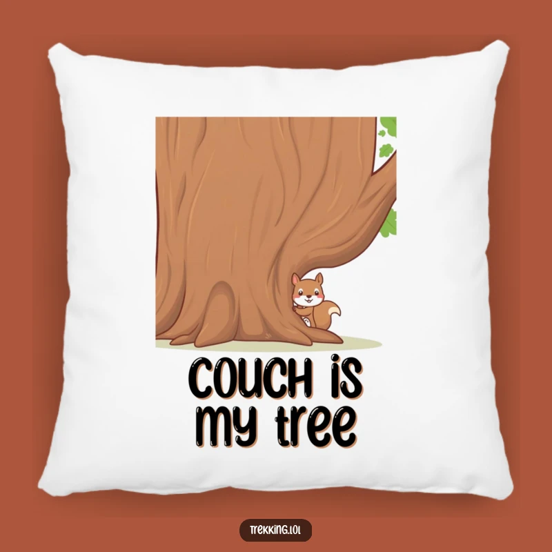 Funny Squirrel Peek-a-Boo Pillow: Soft & Shy Accent for Cozy Nooks
