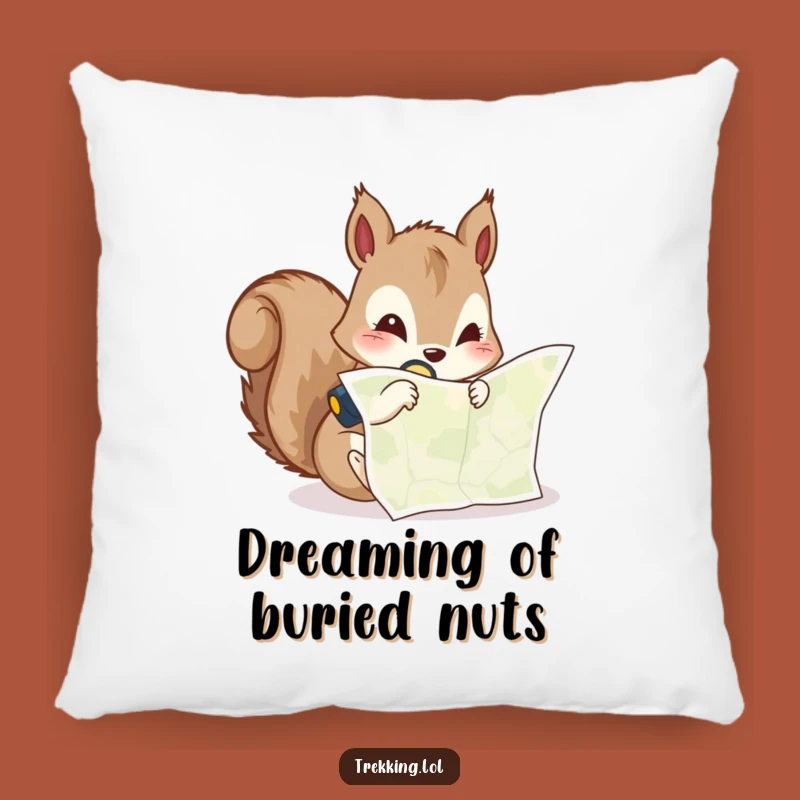 Funny Squirrel Cozy Pillow: Curious Navigator's Comfort, Hilarious Cozy Gift