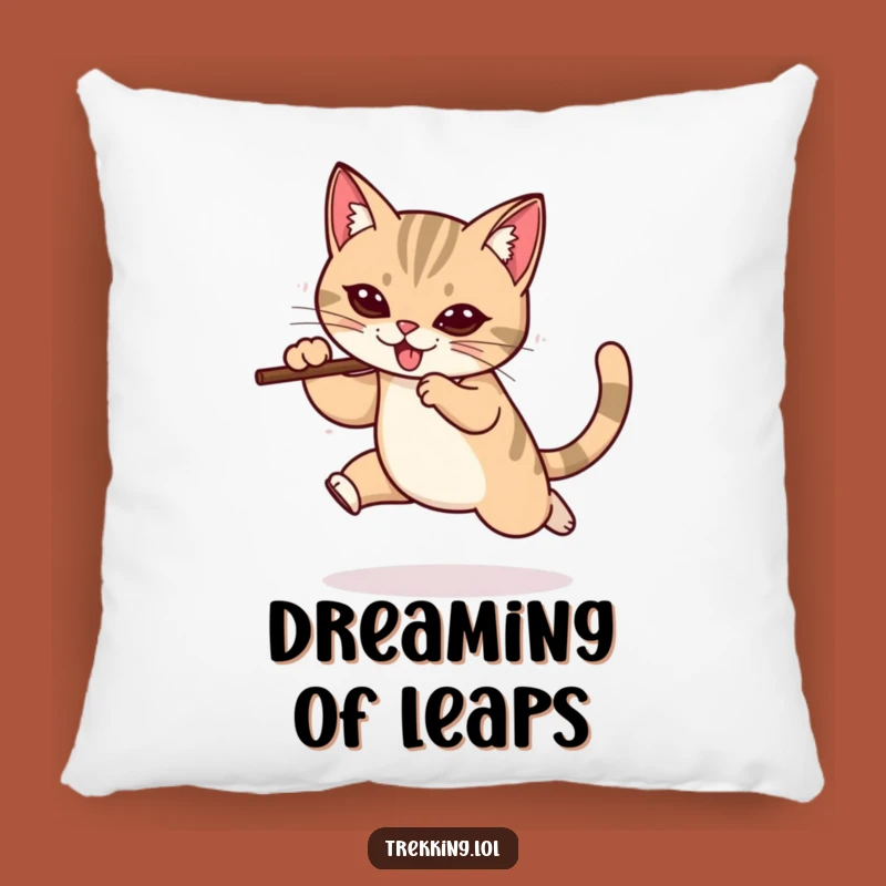 Funny Cat Action Pillow: Huggable Comfort with a Hilarious Leap