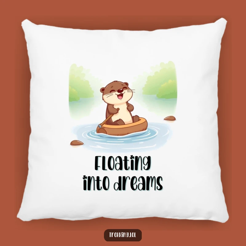 Funny Otter River Raft Pillow - Cozy Comfort for Water Buffs