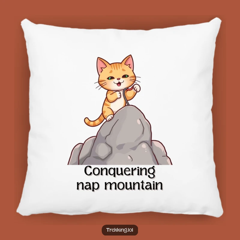 Funny Cat Grappling Hook Pillow: Comfy Climbing Accent, Cozy Funny Gift for Adventurous Homebodies
