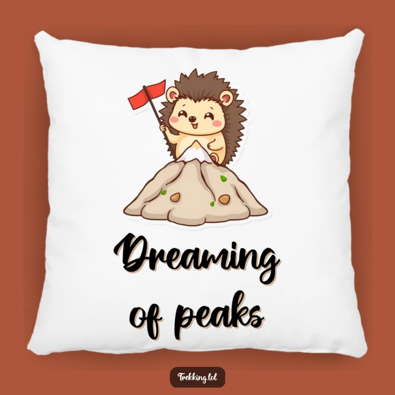 Funny Hedgehog Summit Pillow - Cozy Up to Hilarious Victories!