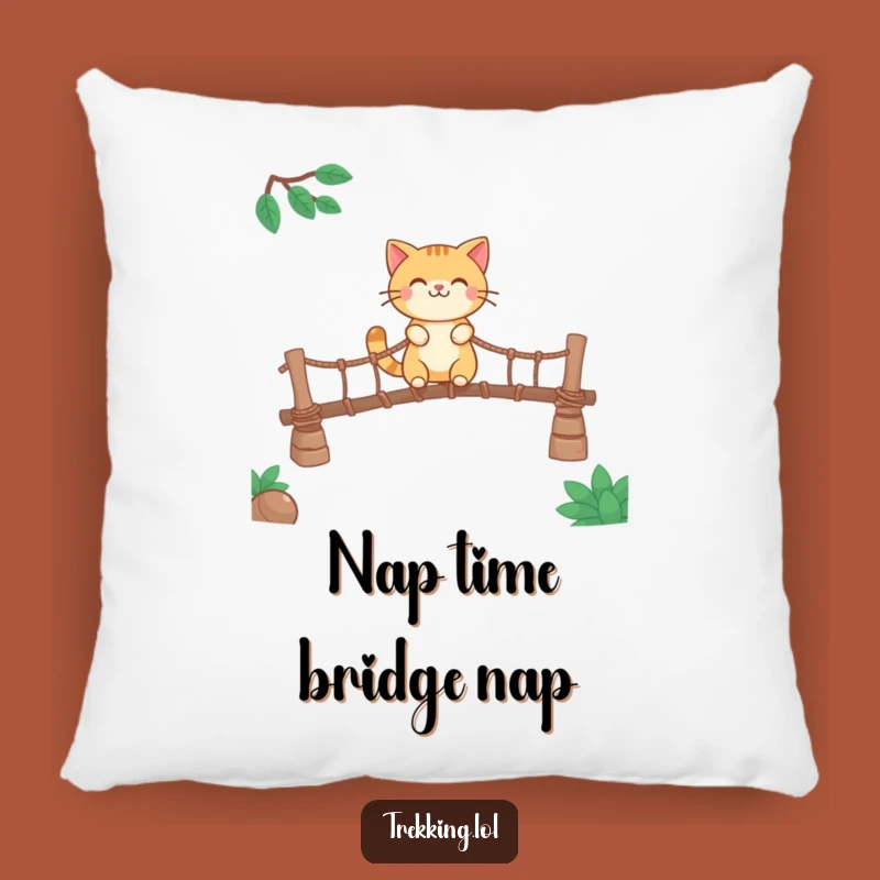 Funny Smiling Cat Pillow: Cozy Comfort for the Brave Heart