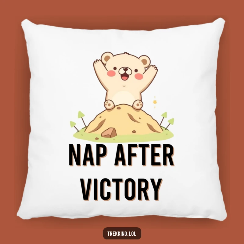 Funny Bear Comfy Pillow: Huggable Hilltop Cheer for Your Couch