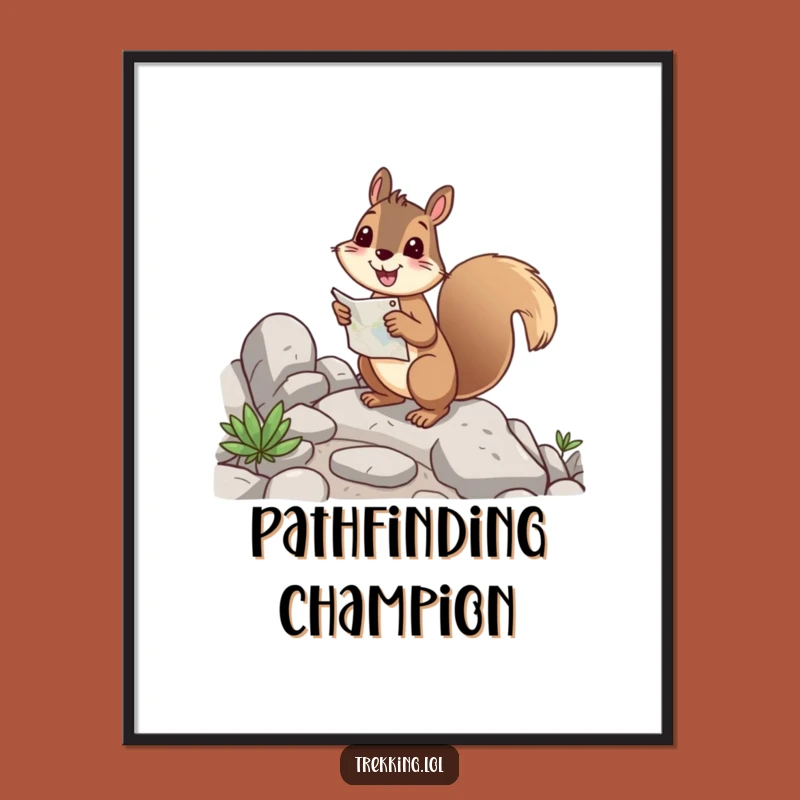 Funny Squirrel Navigator Digital Art - Instant Adventure Decor