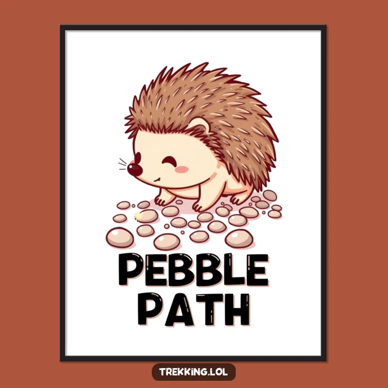 Funny Hedgehog Path Digital Print: Instant Whimsical Decor, Unique Funny Gift for Art Lovers