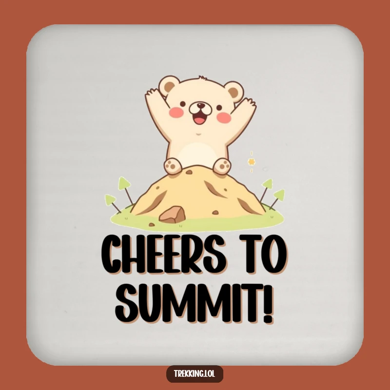 Funny Bear Coaster Set: Hilarious Hilltop Cheers for Your Tabletop