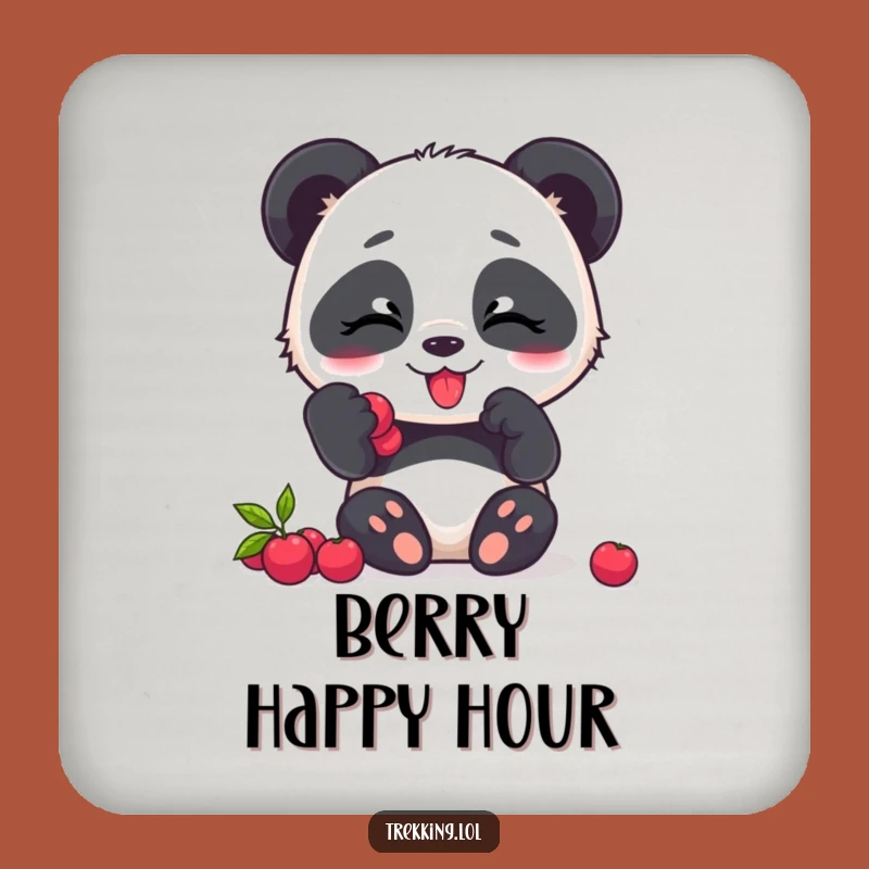Funny Panda Berry Coasters: Protect Surfaces with Panda Charm and Humor