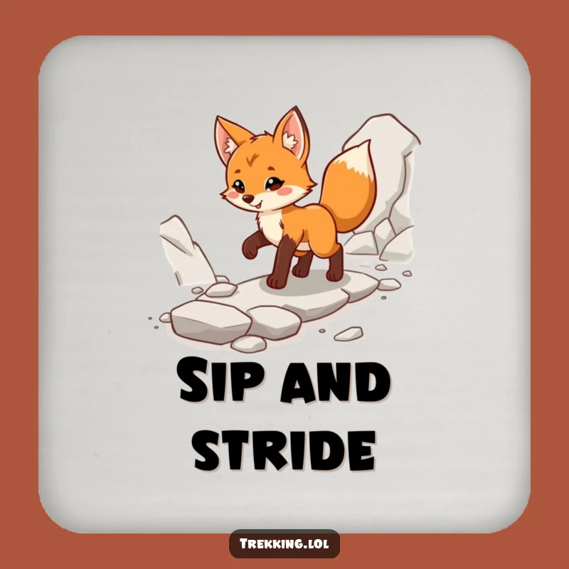 Funny Fox Cub Path Coasters - Protect Surfaces with Style!