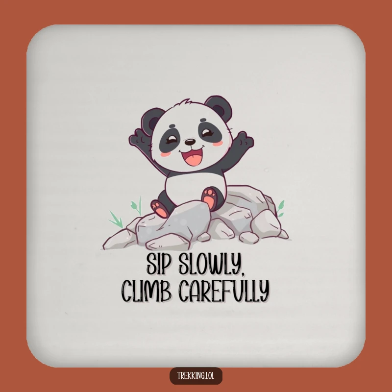 Funny Panda Path Drink Coaster - Protect Surfaces with Joy Gift