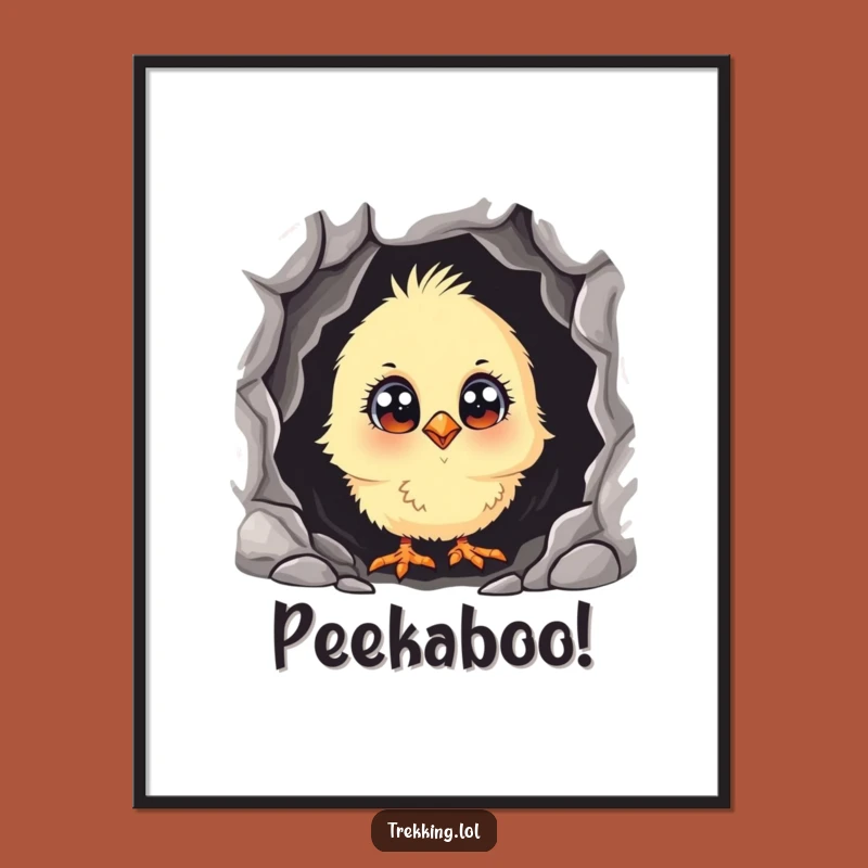 Funny Curious Chick Poster: Hilarious Wall Art for the Adventurous Soul