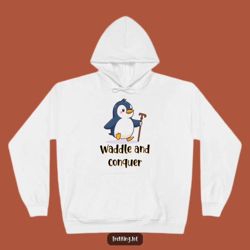 Cozy Funny Penguin Explorer Hoodie - Warm Waddler Apparel