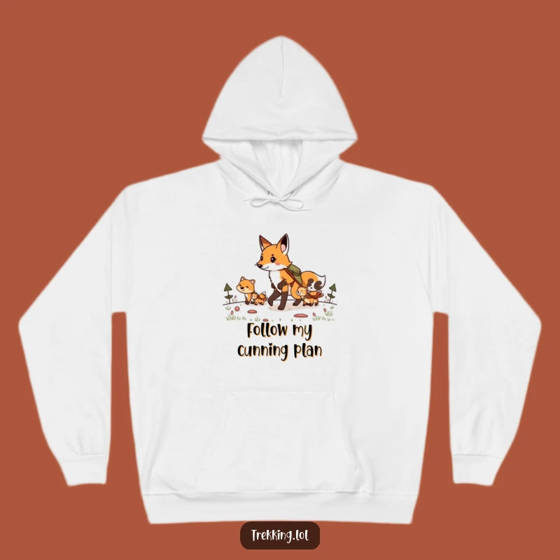 Funny Fox Expedition Hoodie: Determined Leader's Cozy Hike, Ultimate Funny Gift
