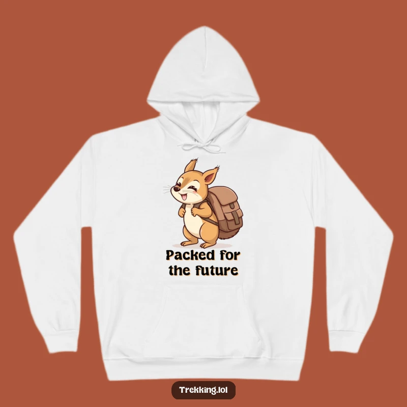 Funny Giggling Squirrel Backpack Hoodie: Oversized Comfort Gift
