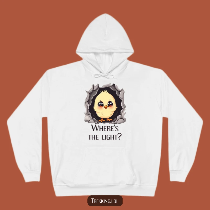 Funny Curious Chick Hoodie: Cozy & Adventurous Apparel for Explorers