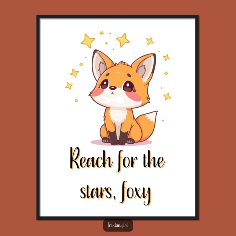 Free Printable Fox Starry Night Art - Funny Downloadable Decor for Dreamers