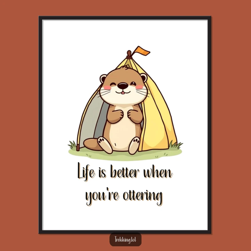 Funny Free Printable Otter Wall Art: Outdoor Fun Downloadable Decor!