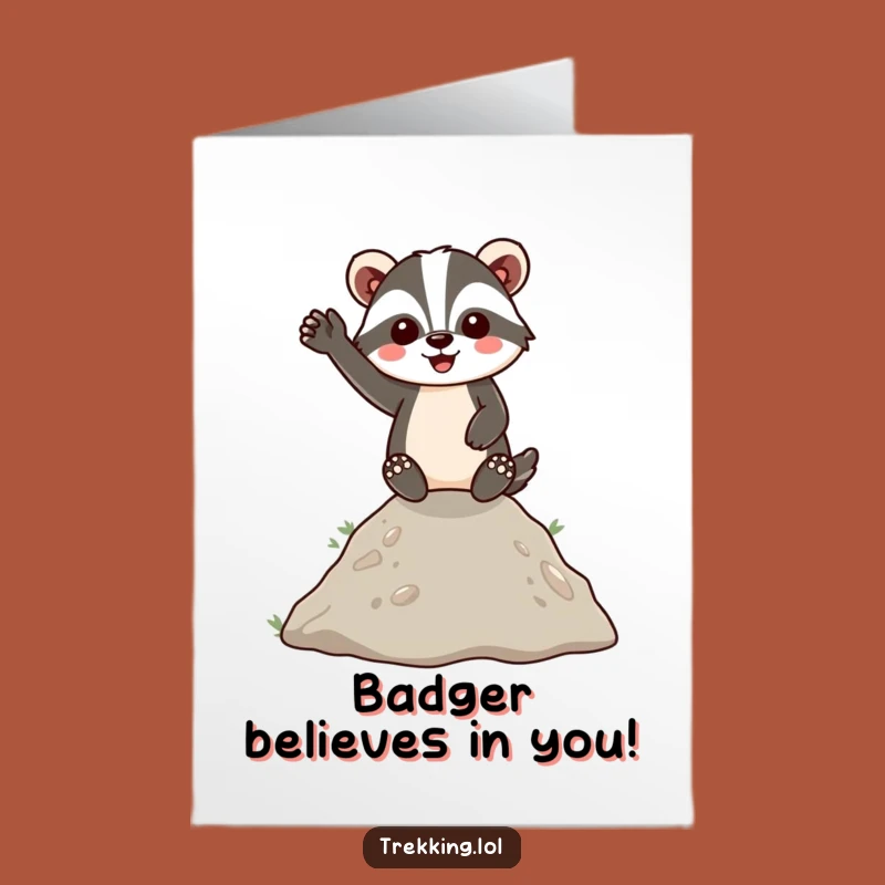 Free Printable Badger Birthday Card - Funny Downloadable Gift for Energetic Friends