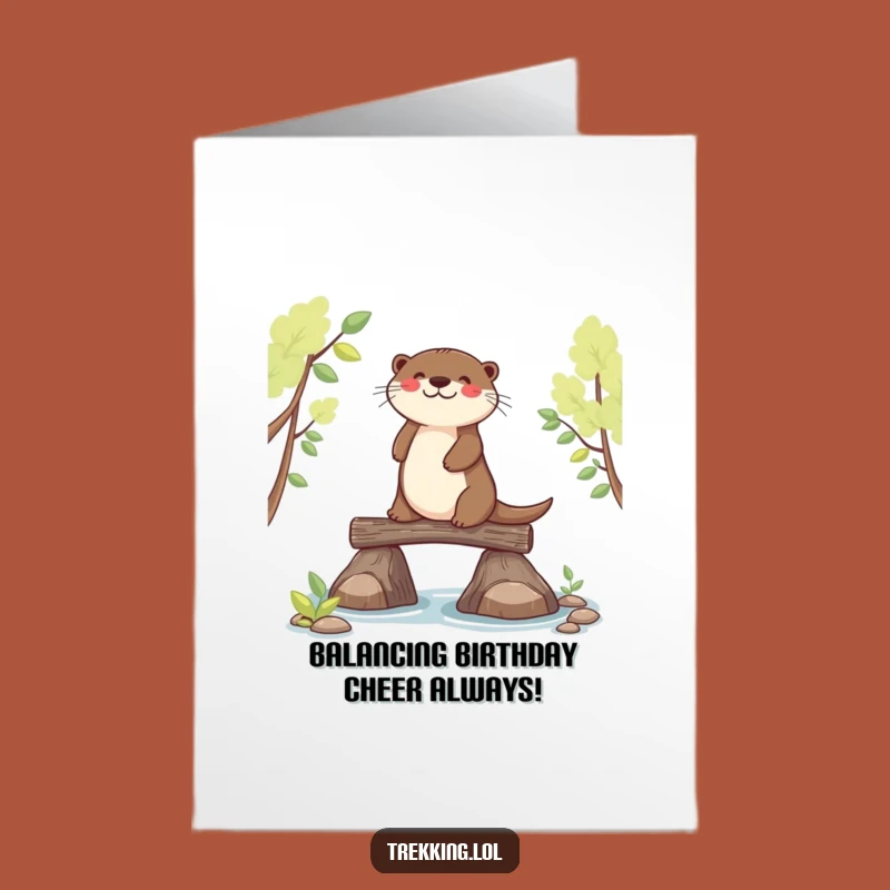 Free Printable Otter Birthday Card: Funny Downloadable DIY Gift for Achievers!