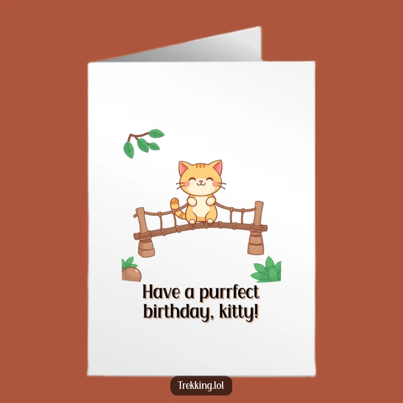Free Printable Smiling Cat Birthday Card - Funny Adventure Downloadable Gift