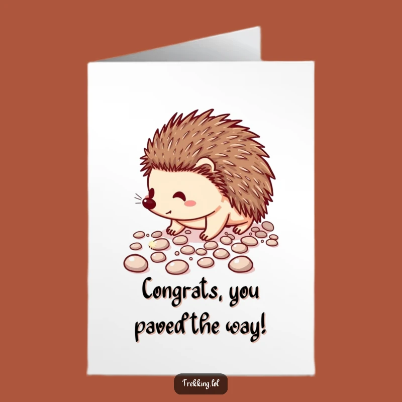 Free Printable Hedgehog Congrats Card Downloadable for Sparkling Achievements