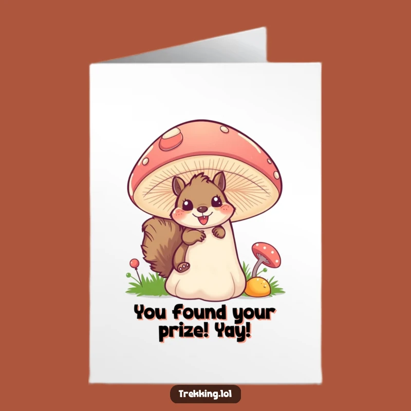 Free Printable Congratulations Card: Funny Squirrel Discovery, Cheerful DIY Downloadable Gift!