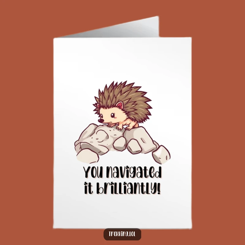 Free Printable Hedgehog Congrats Card: Funny DIY Trail Gift