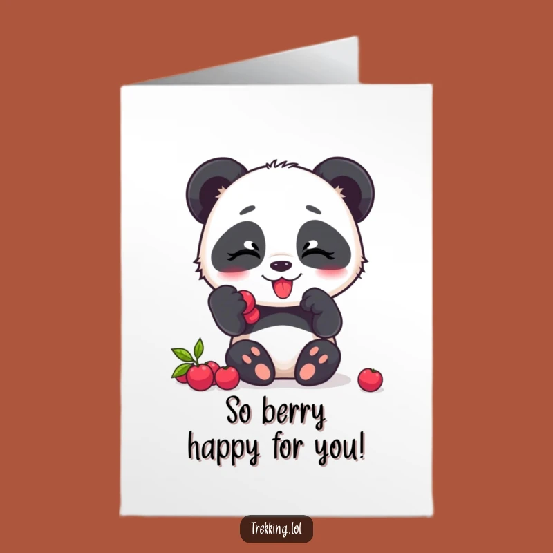 Free Printable Panda Congrats Card: Giggling Success, Perfect Downloadable Gift