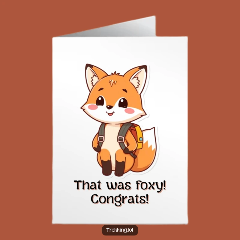 Free Printable Fox Card: Ready for Anything Congratulations Downloadable Greeting!