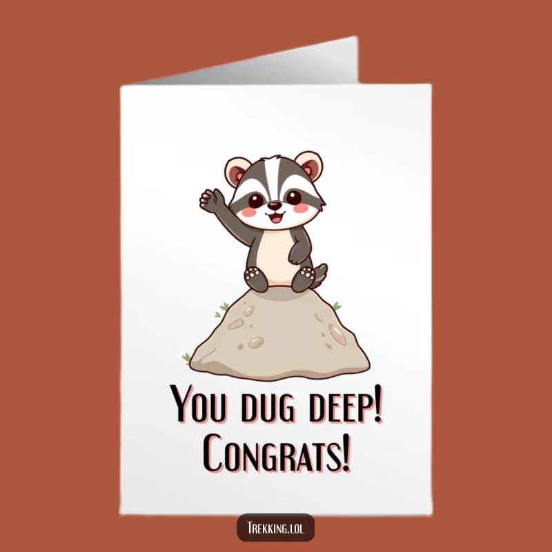Free Printable Badger Congrats Card - Funny Downloadable Achievement Art