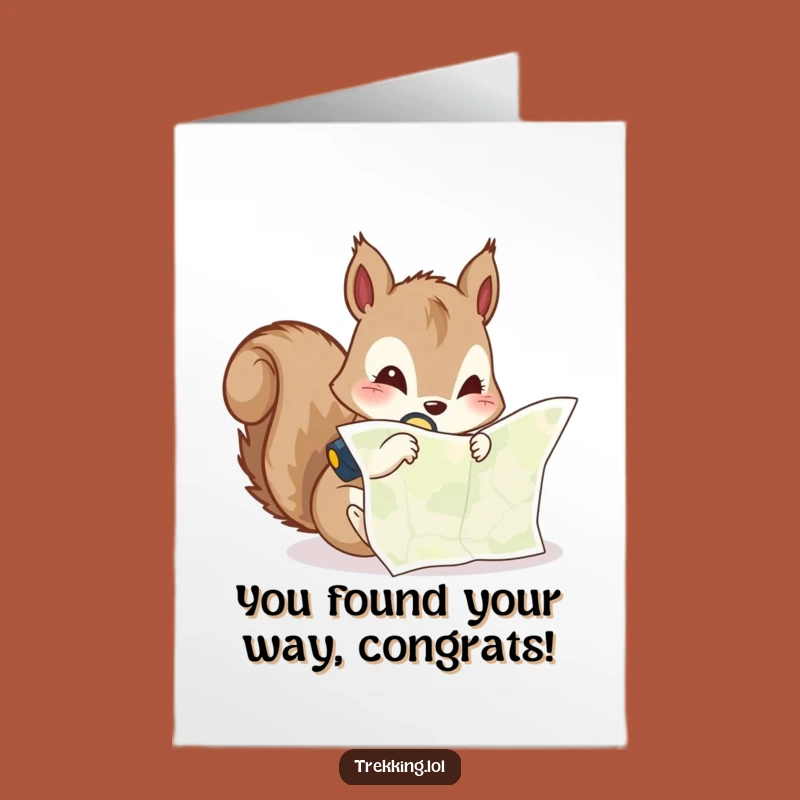 Free Printable Congrats Card: Squirrel's Discovery - Funny Downloadable Achievement Gift