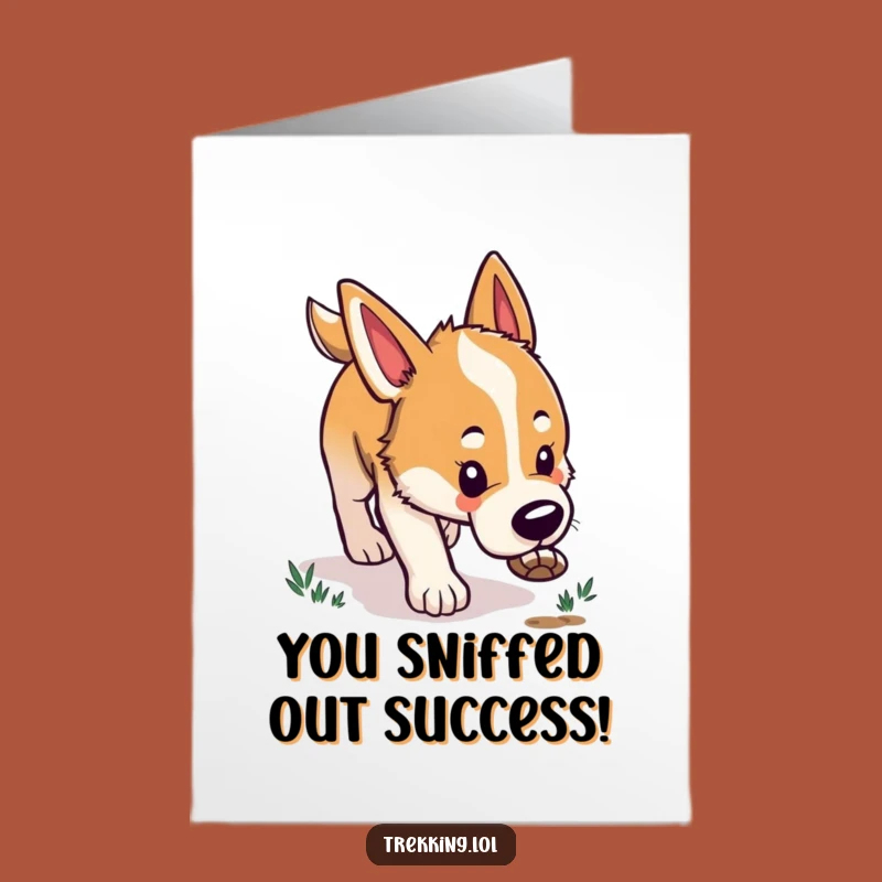Free Printable Dog Congratulations Card - Funny Beagle Trail Card Downloadable Gift