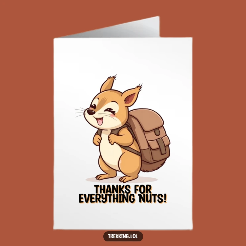 Free Printable Squirrel Thank You Card - Giggling Squirrel Funny Greeting