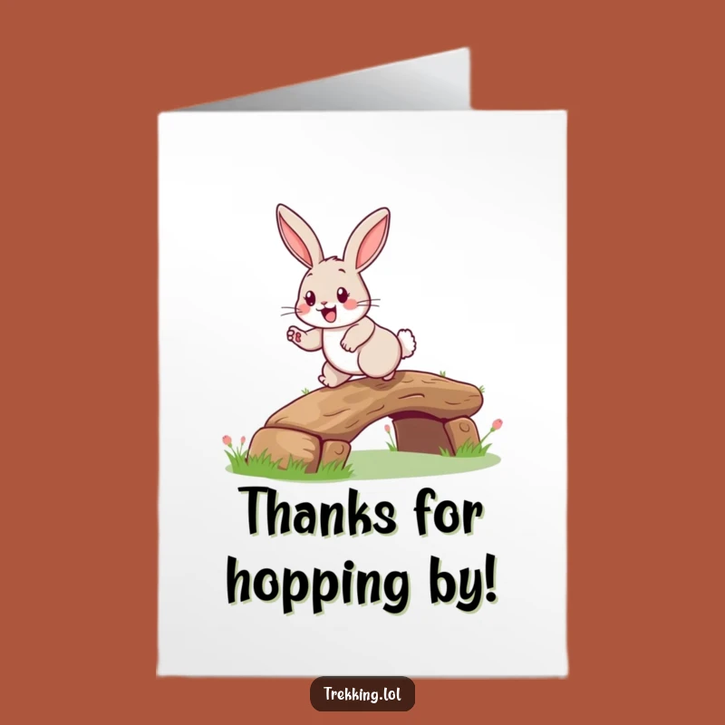 Free Printable Thank You Card: Funny Rabbit Thanks, Heartfelt DIY Downloadable Gift!