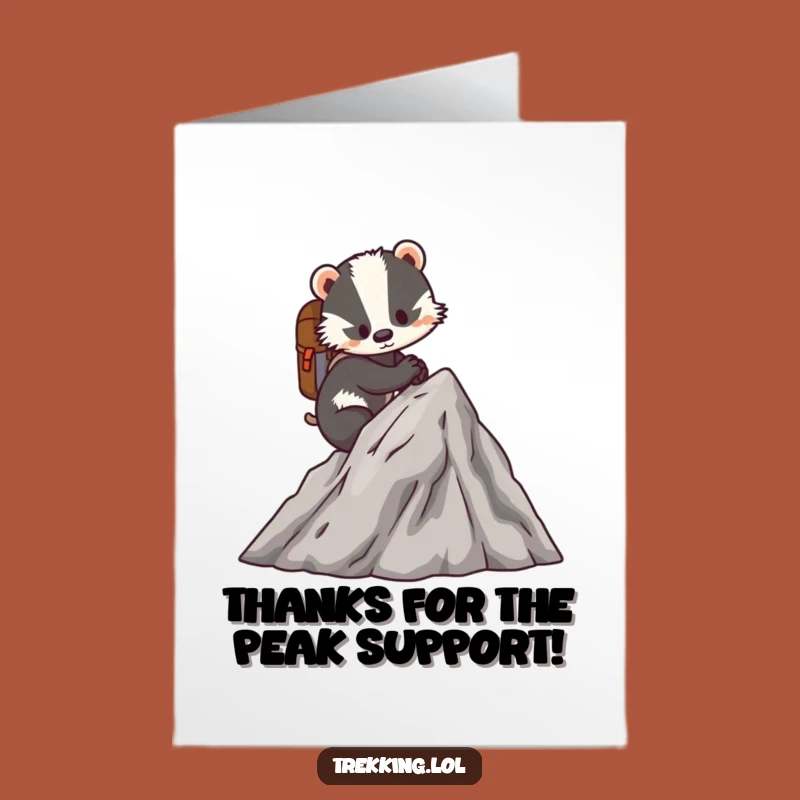 Free Printable Thank You Card: Badger's Journey - Funny Downloadable Gift