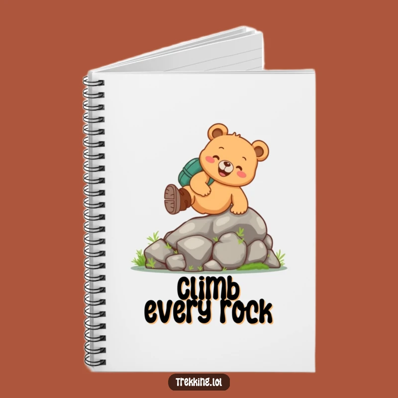 Funny Bear Hiking Notebook: Cheerful Explorer Bear's Journal, Humorous Outdoor Gift